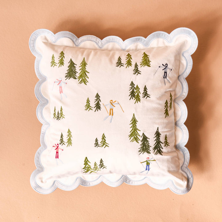 Aprés Ski Scalloped Throw Pillow