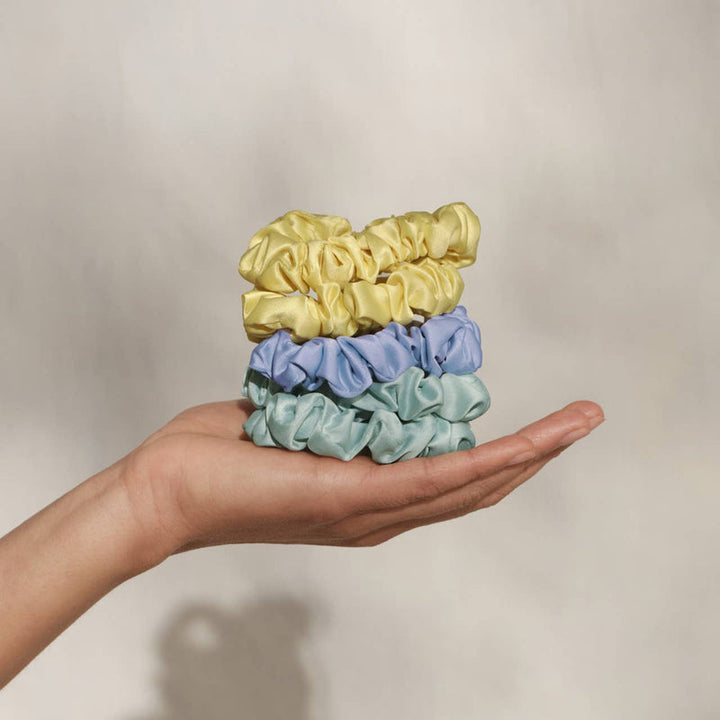 Ruched Satin Scrunchies