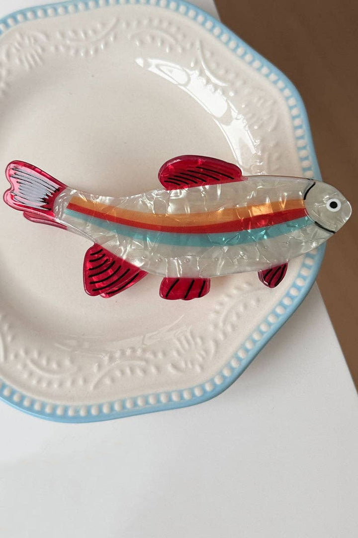 Fish Hair Clip: Navy