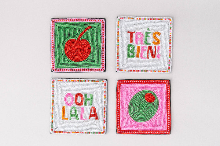 Cocktail Beaded Coaster Set