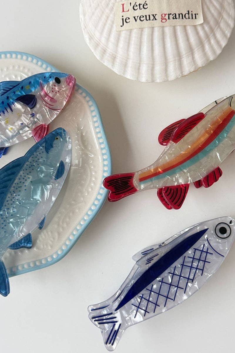Fish Hair Clip: Red