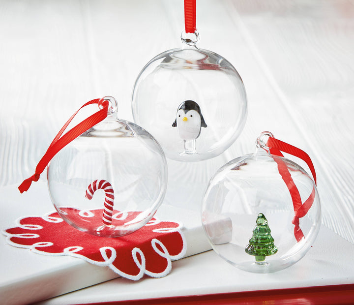 Candy Cane Globe Ornament
