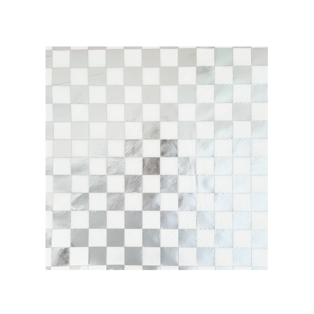 Dazzling Diamond Checkered Cocktail Napkins