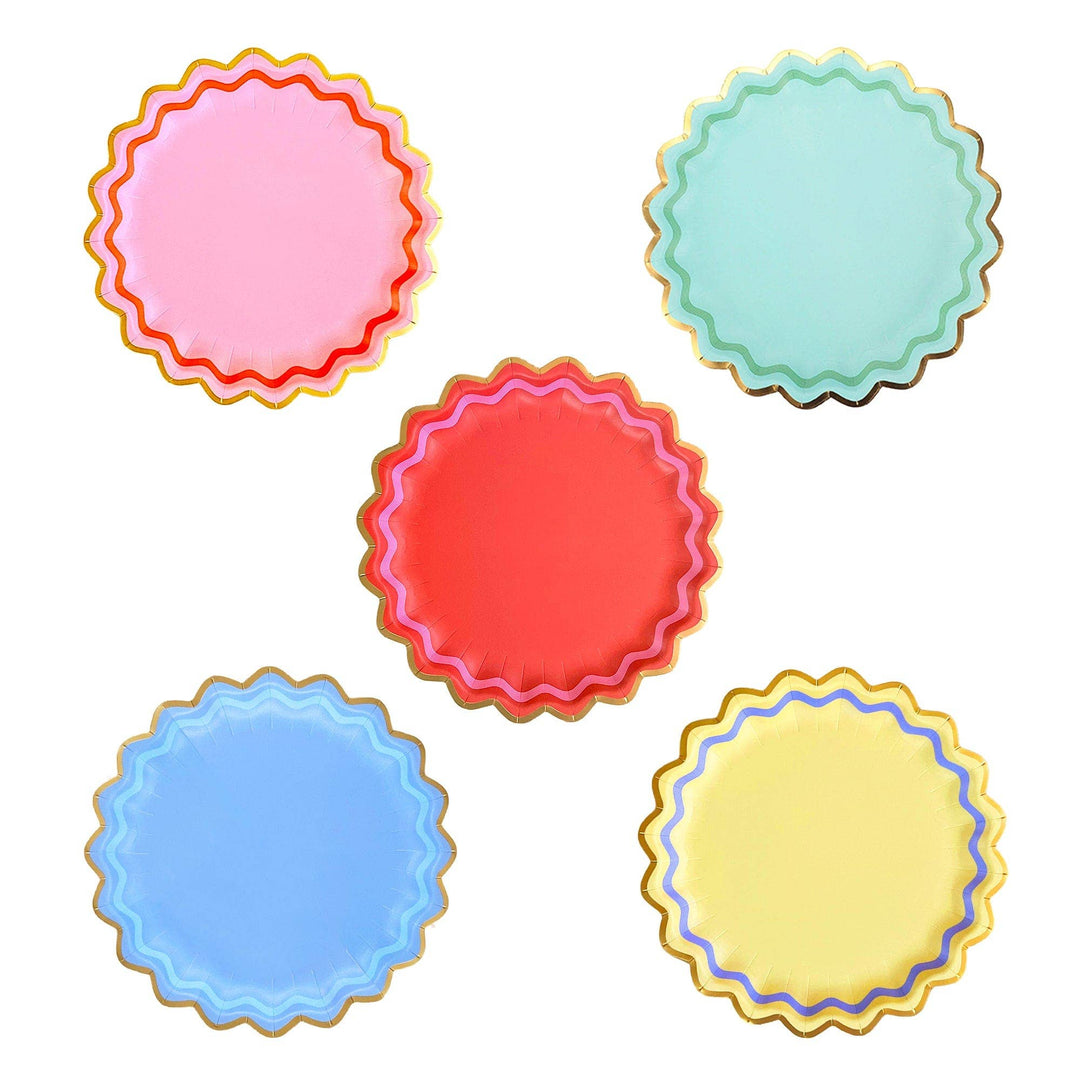 Rainbow Ric Rac Plates
