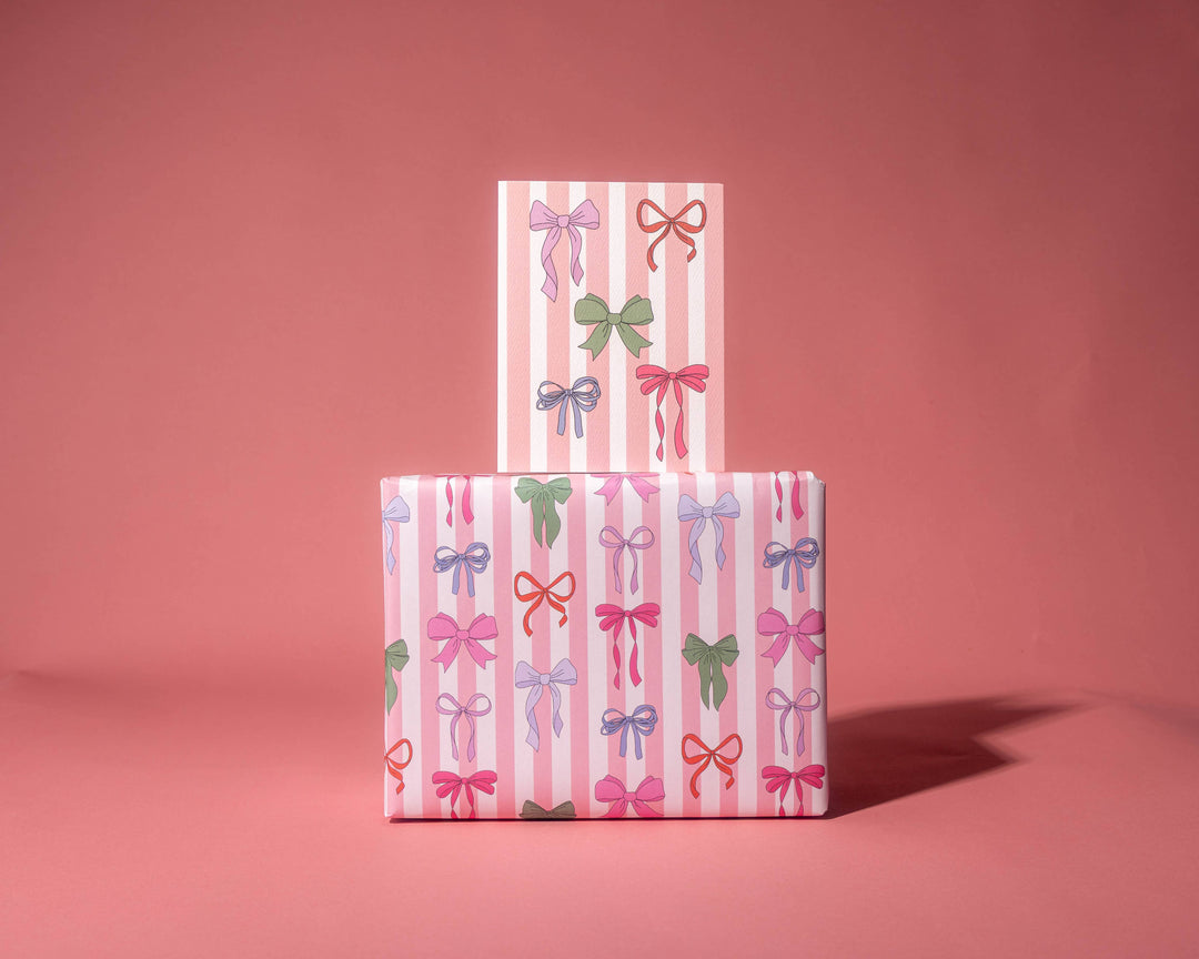 Striped Bows Gift Wrap Rolls