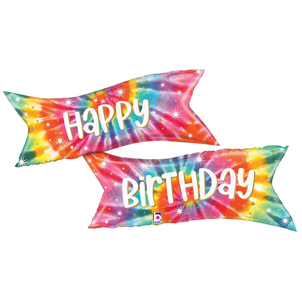 Tie-Dye Happy Birthday Balloon