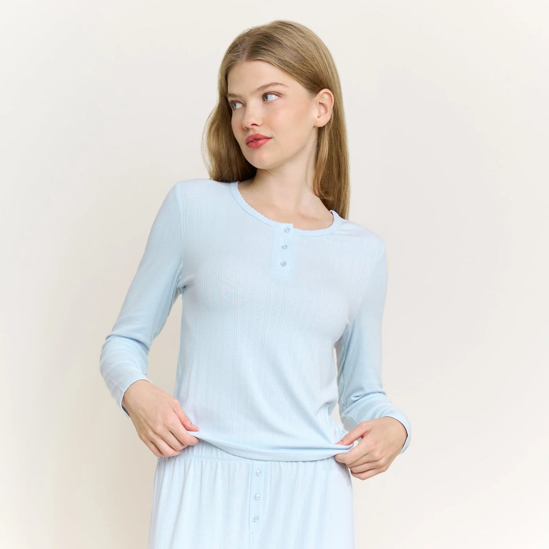 Dreamy Blissful Long Henley Set