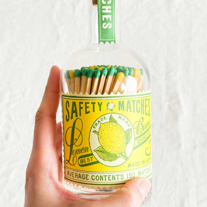 Lemon Glass Bottle Matches