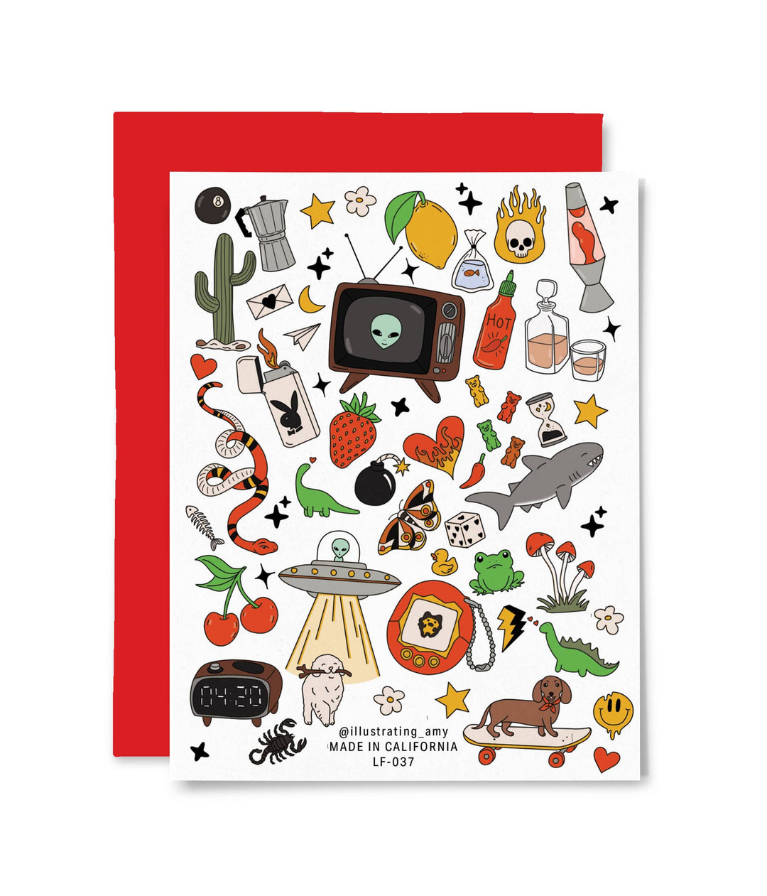 Retro Fun Illustrated Card