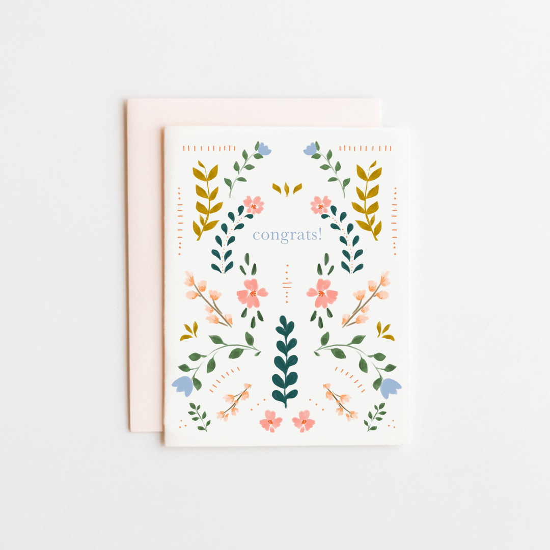 Folk Congrats Card