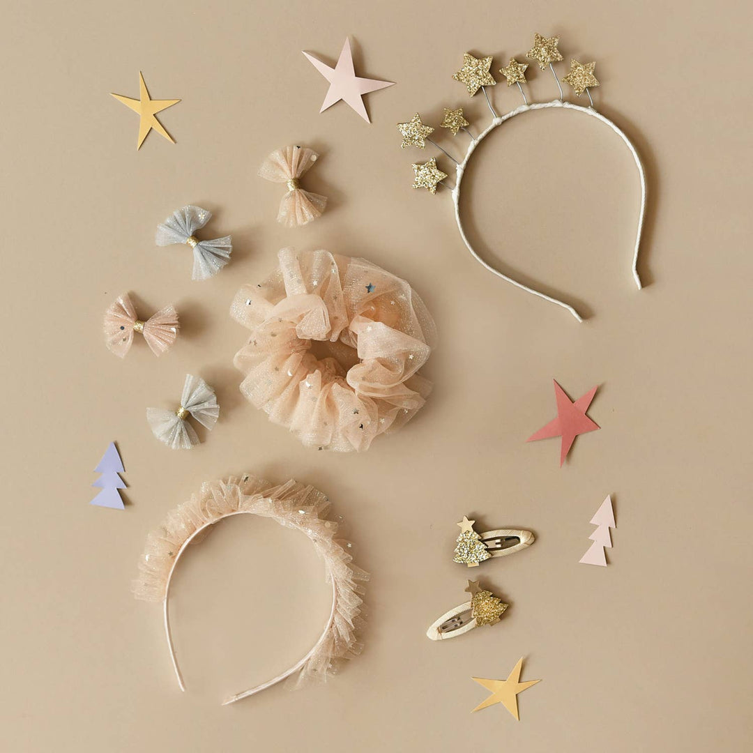 Sparkle Tulle Mini Bow Clips