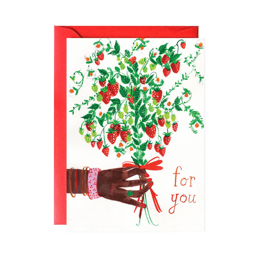 Strawberry Bouquet Greeting Card