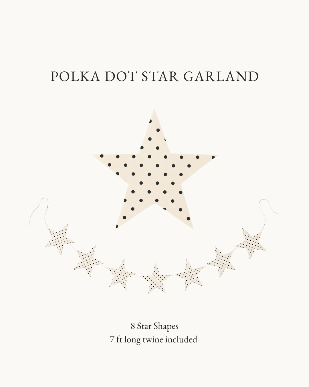 Polka Dot Star Garland