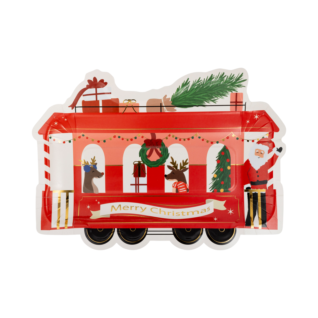 Christmas Train Shaped Plate