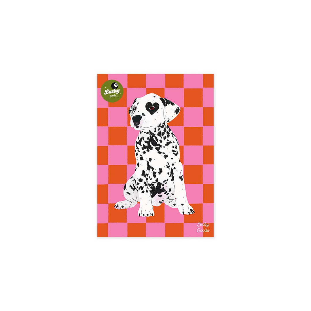 Heart Eye Dalmatian Portrait Print