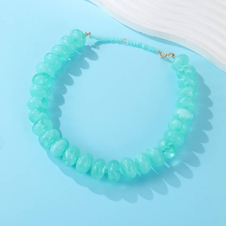Olive Beaded Necklace