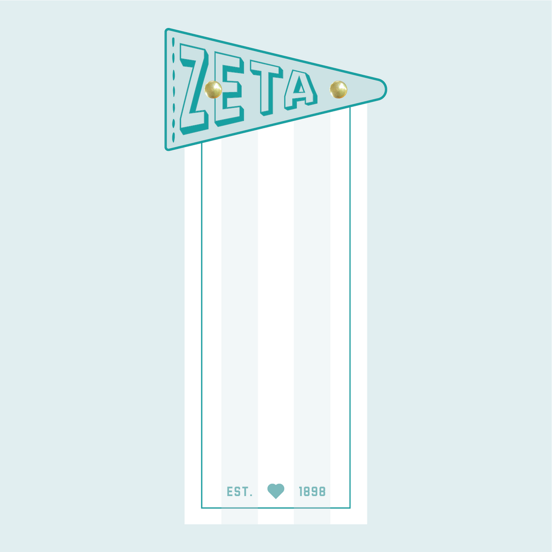 Pennant Flag Notepad: Alpha Chi Omega