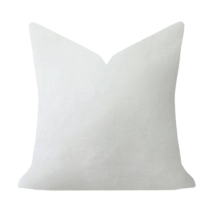 White Solid Velvet Pillow