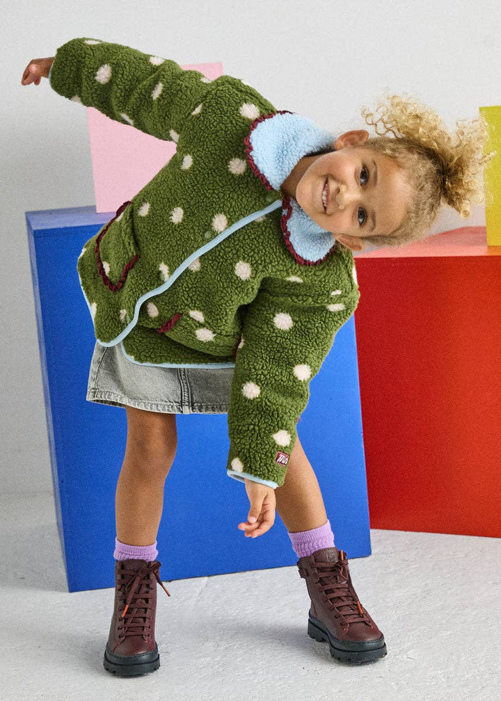 Kids Polka Dot Fleece Jacket
