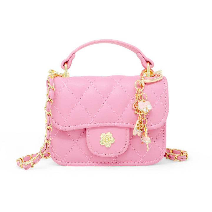 Pink Tiny Quilted Ballet Charm Handbag