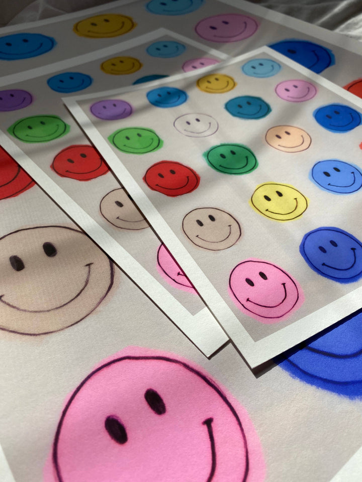 Rainbow Smiley Face Print