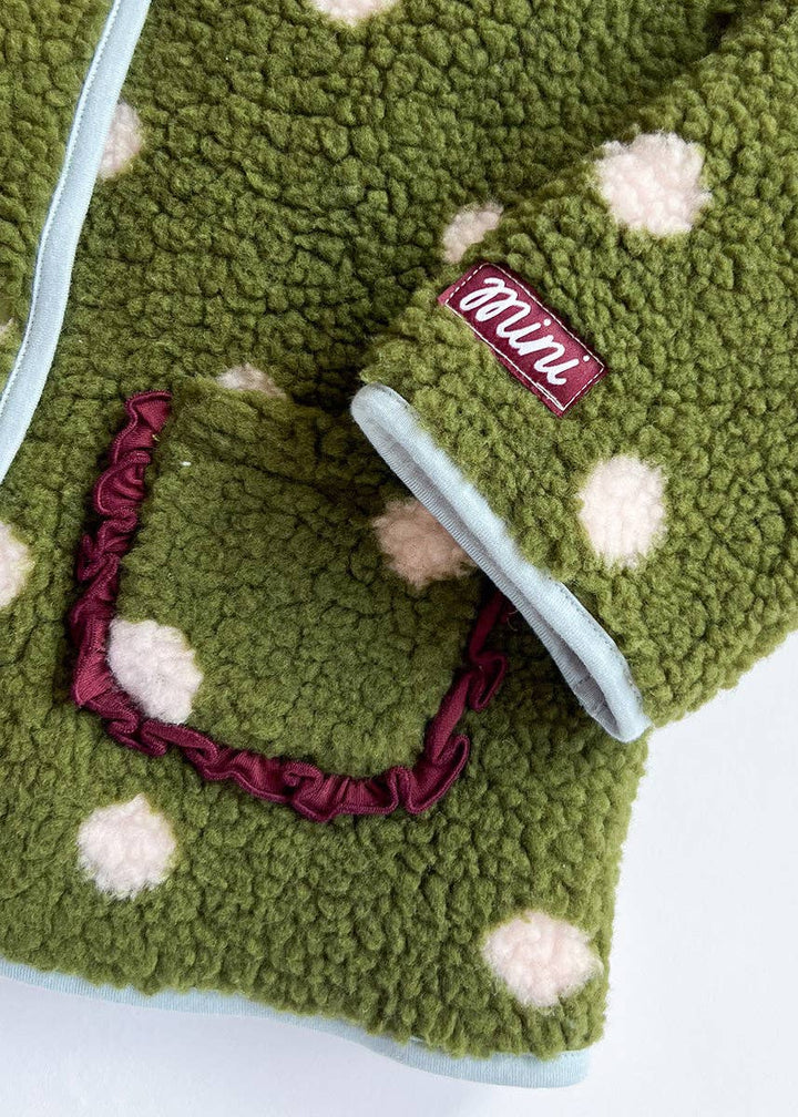 Kids Polka Dot Fleece Jacket