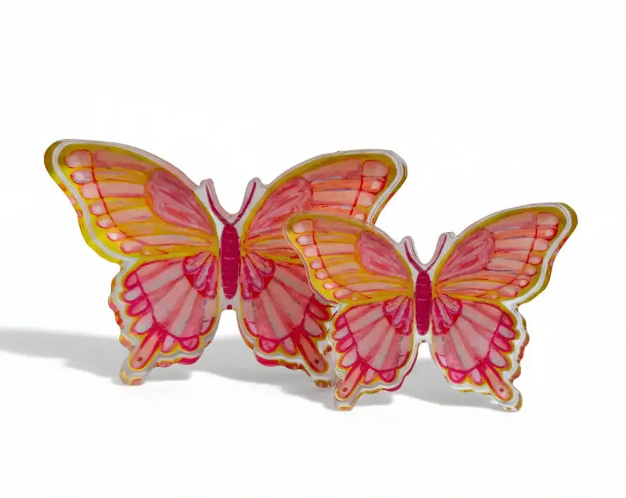 Peachy Keen Acrylic Butterfly