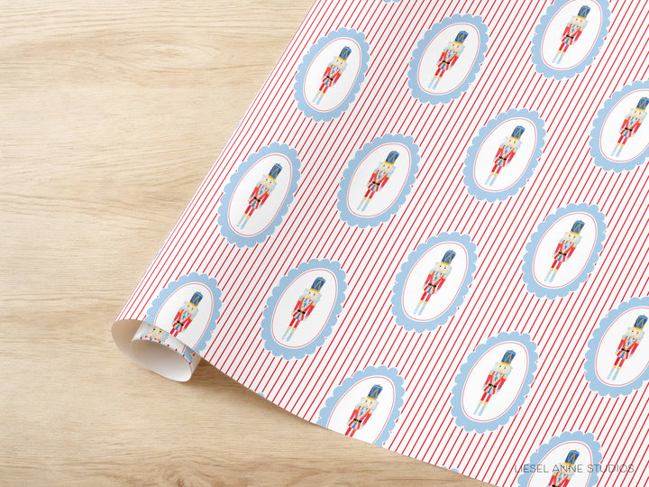Nutcracker Red Stripe Gift Wrap