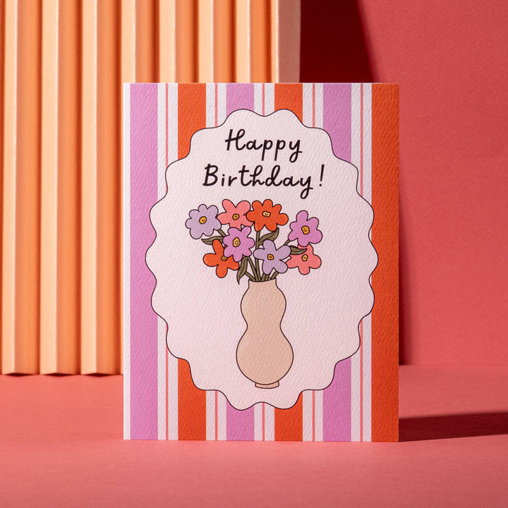 Floral Stripes Birthday