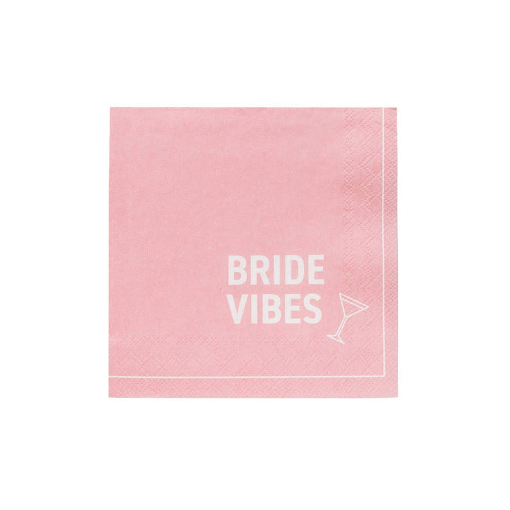 Bride Vibes Pink Cocktail Napkins