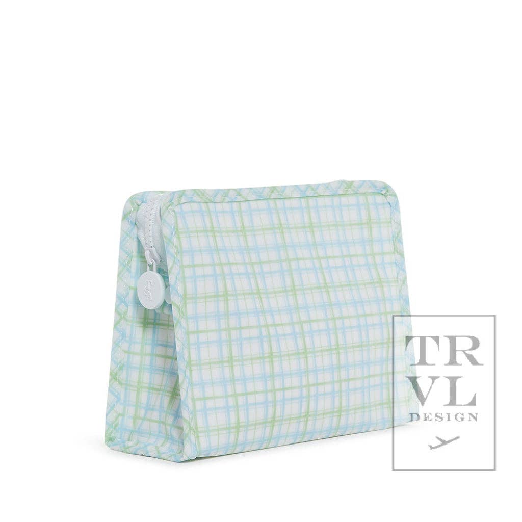 Classic Plaid Green Zip Pouch