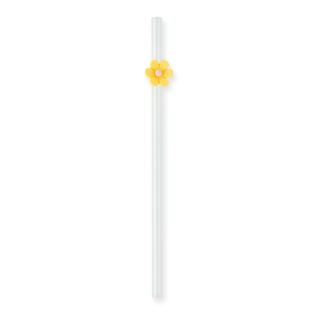 Floral Glass Straw Set