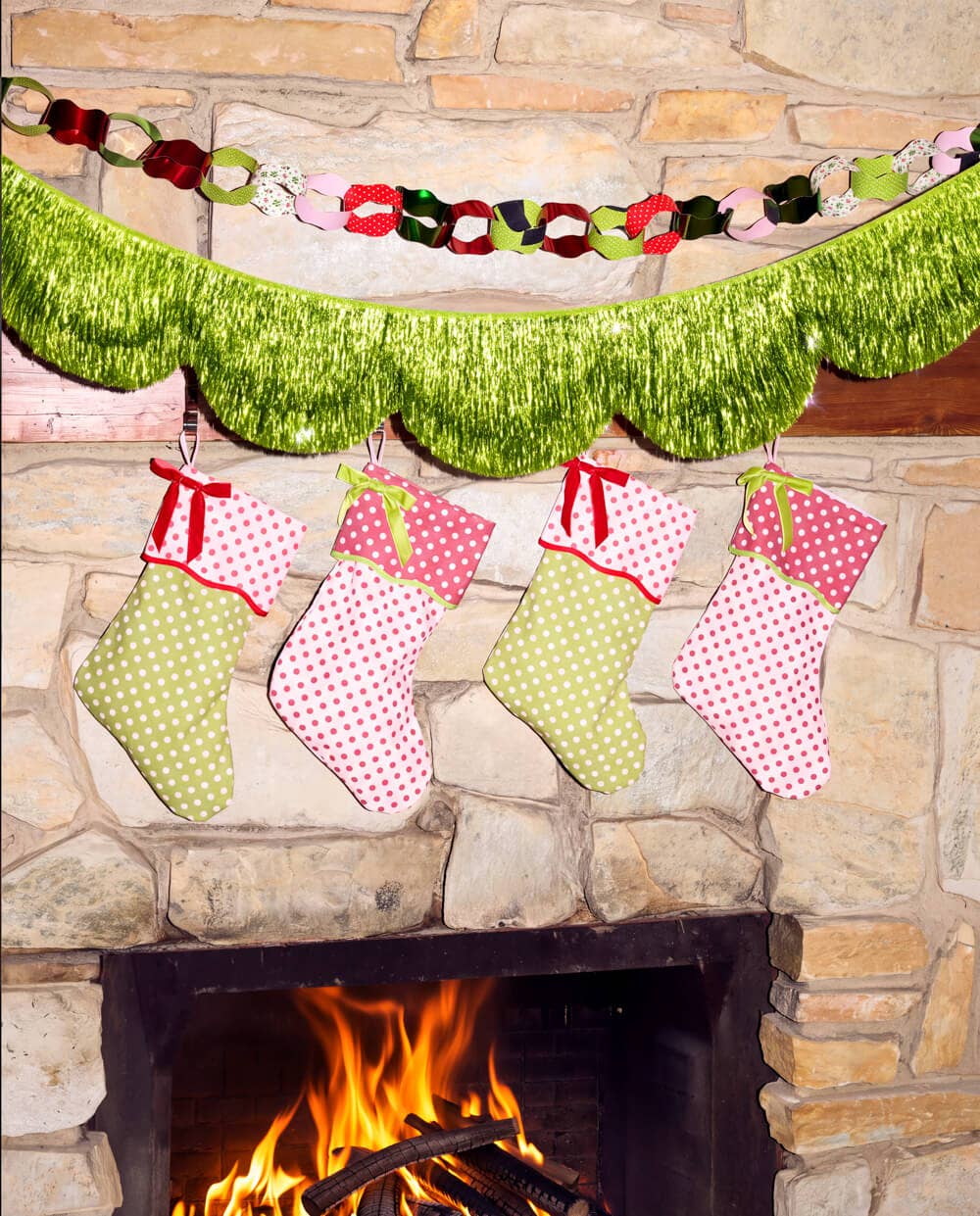 Lime Scallop Fringe Banner