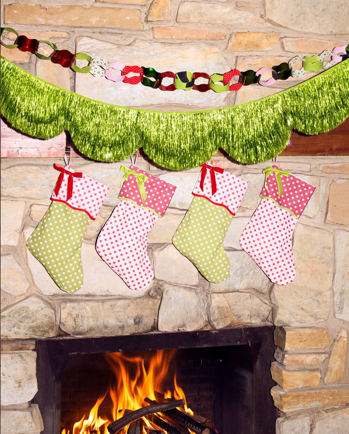 Lime Scallop Fringe Banner