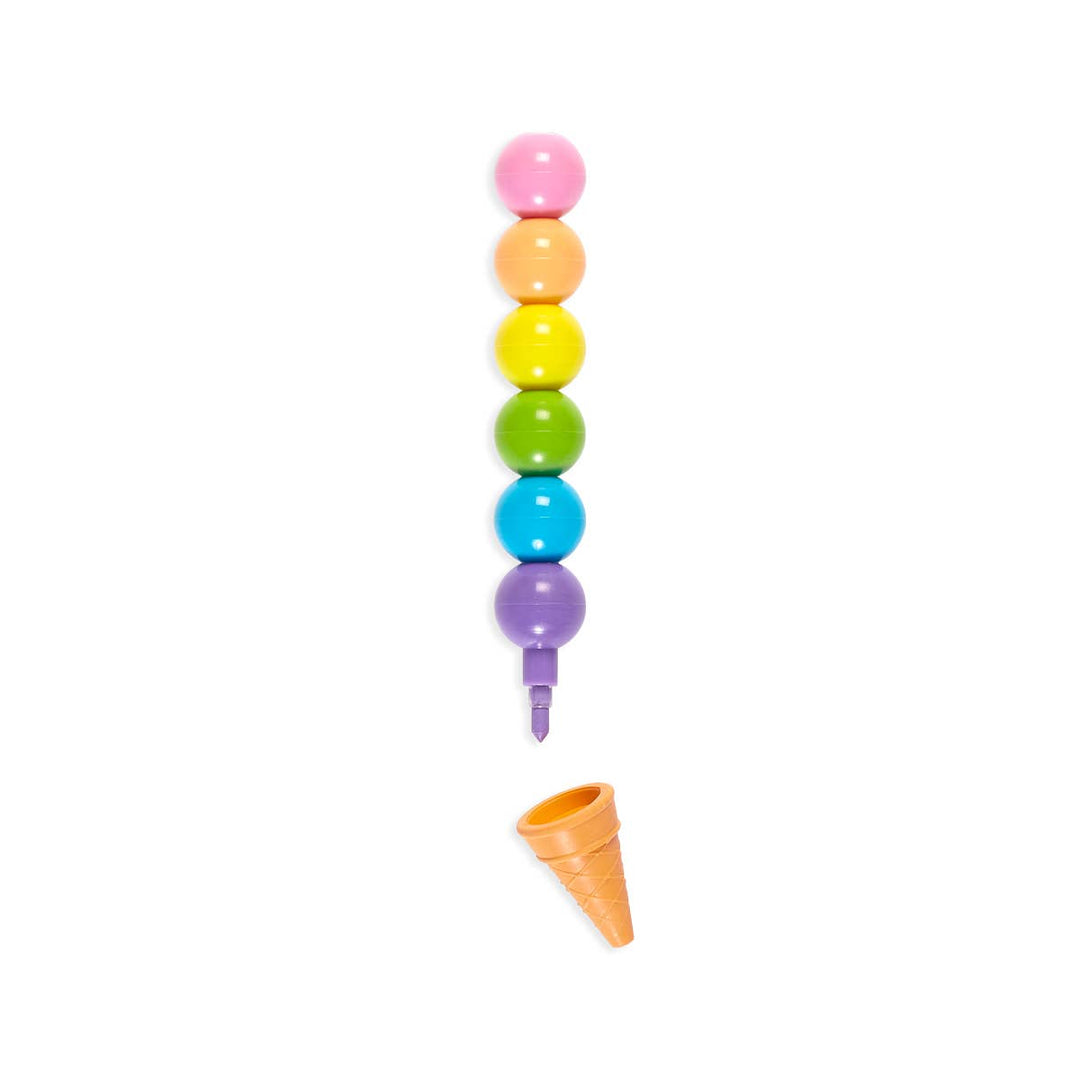 Rainbow Scoops Vanilla Scented Stacking Erasable