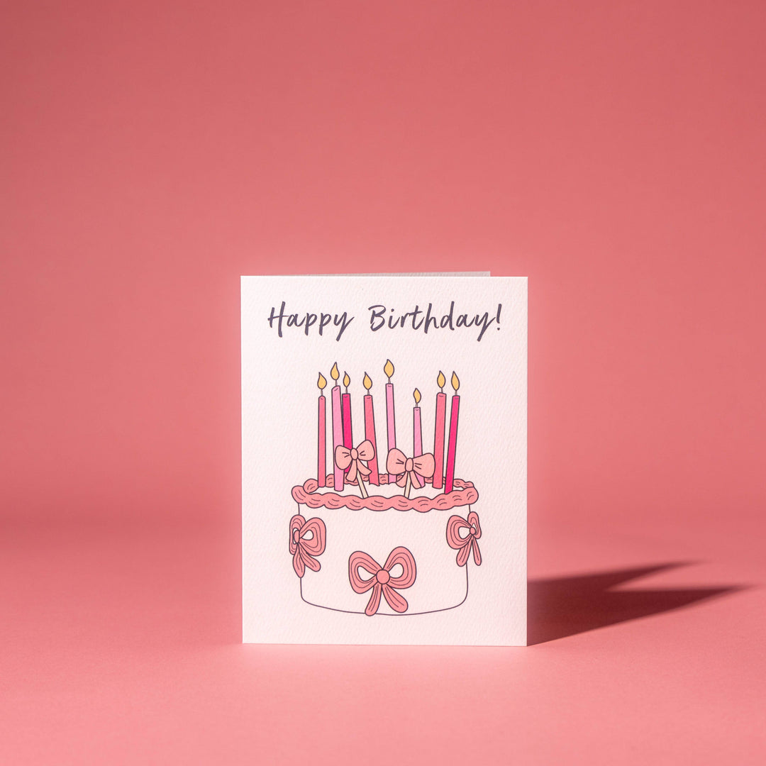 Bows Birthday Cake Card