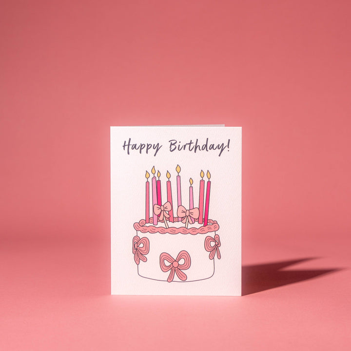 Bows Birthday Cake Card
