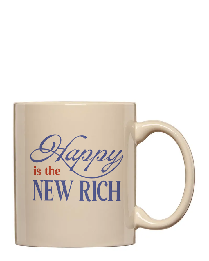 Happy is the New Rich Coffee Mug