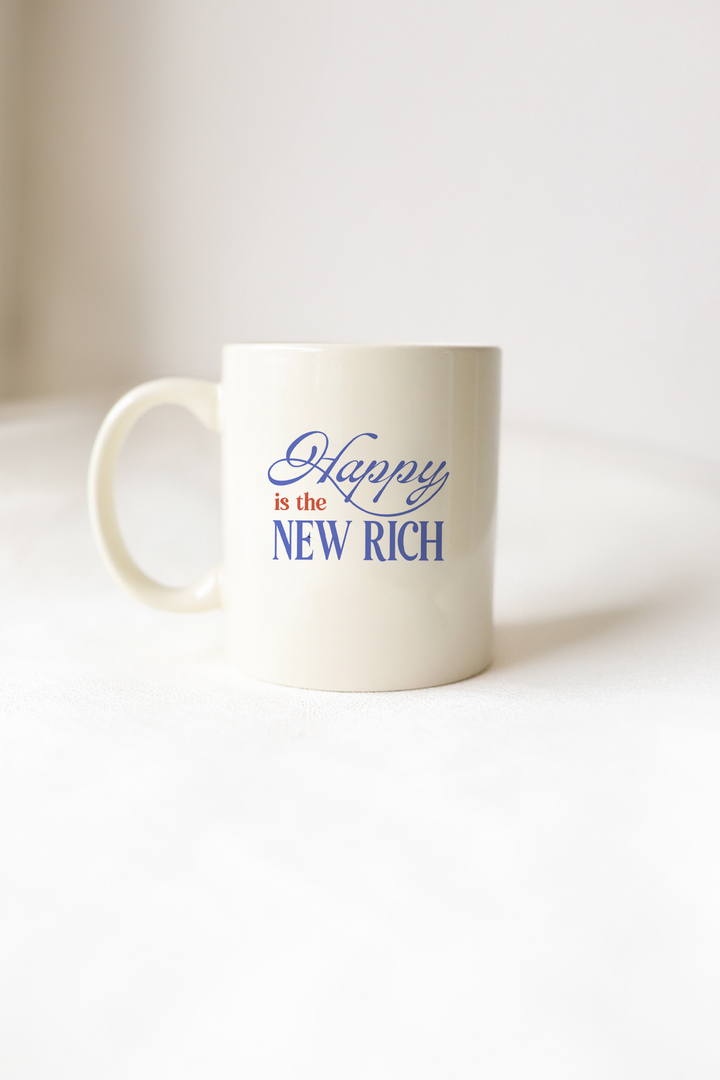 Happy is the New Rich Coffee Mug