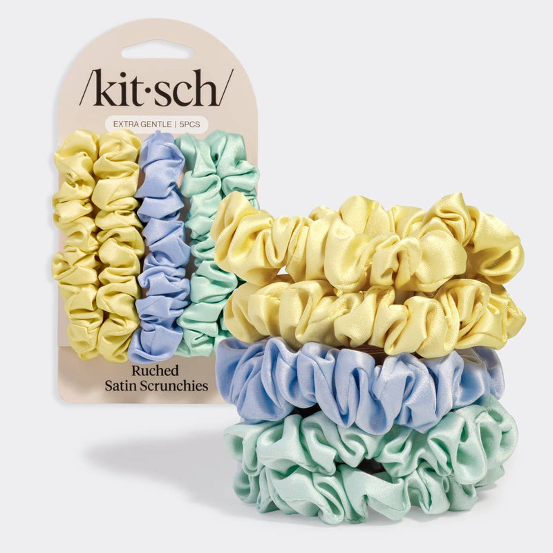 Ruched Satin Scrunchies