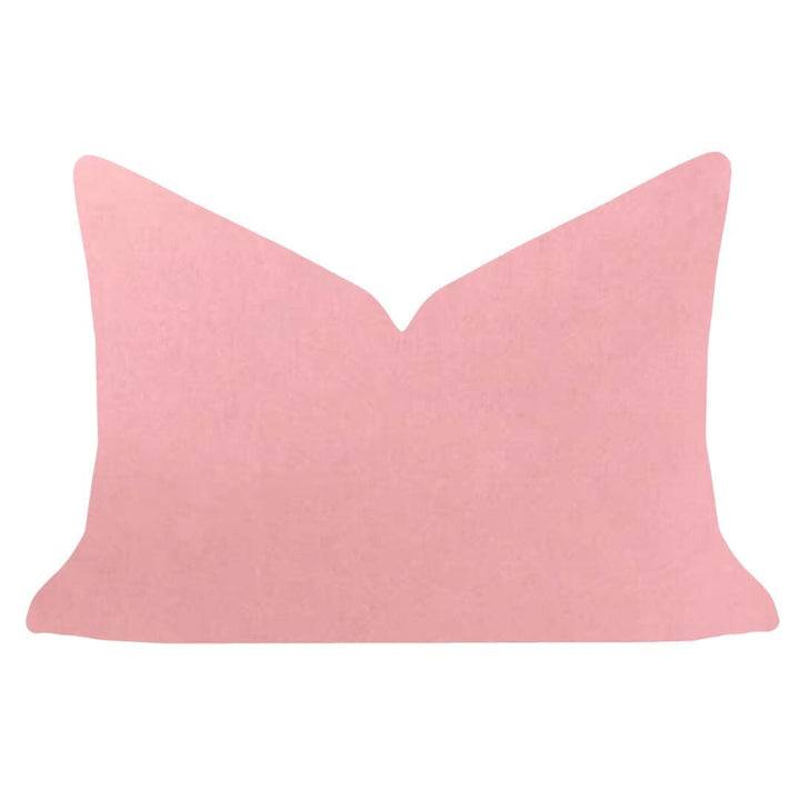 Blush Pink Solid Velvet Pillow