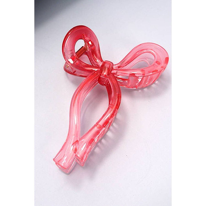 Red Matte Bow Clip