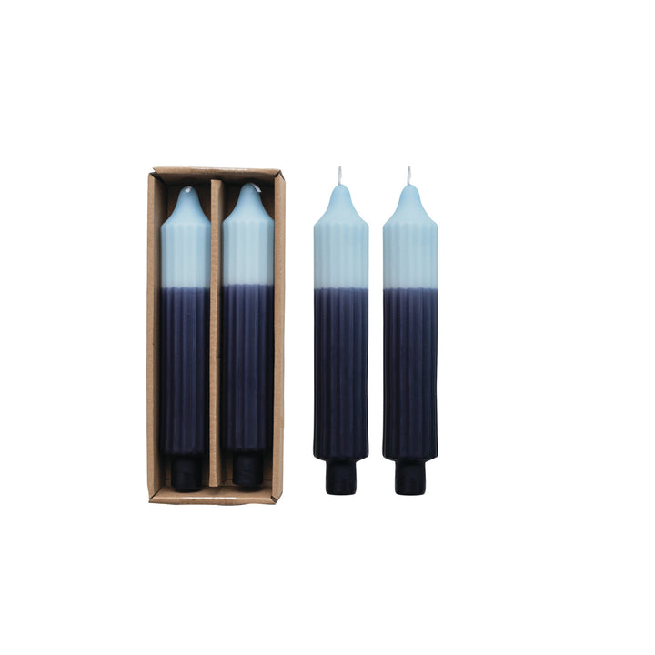 Blue Two-Tone Taper Candles