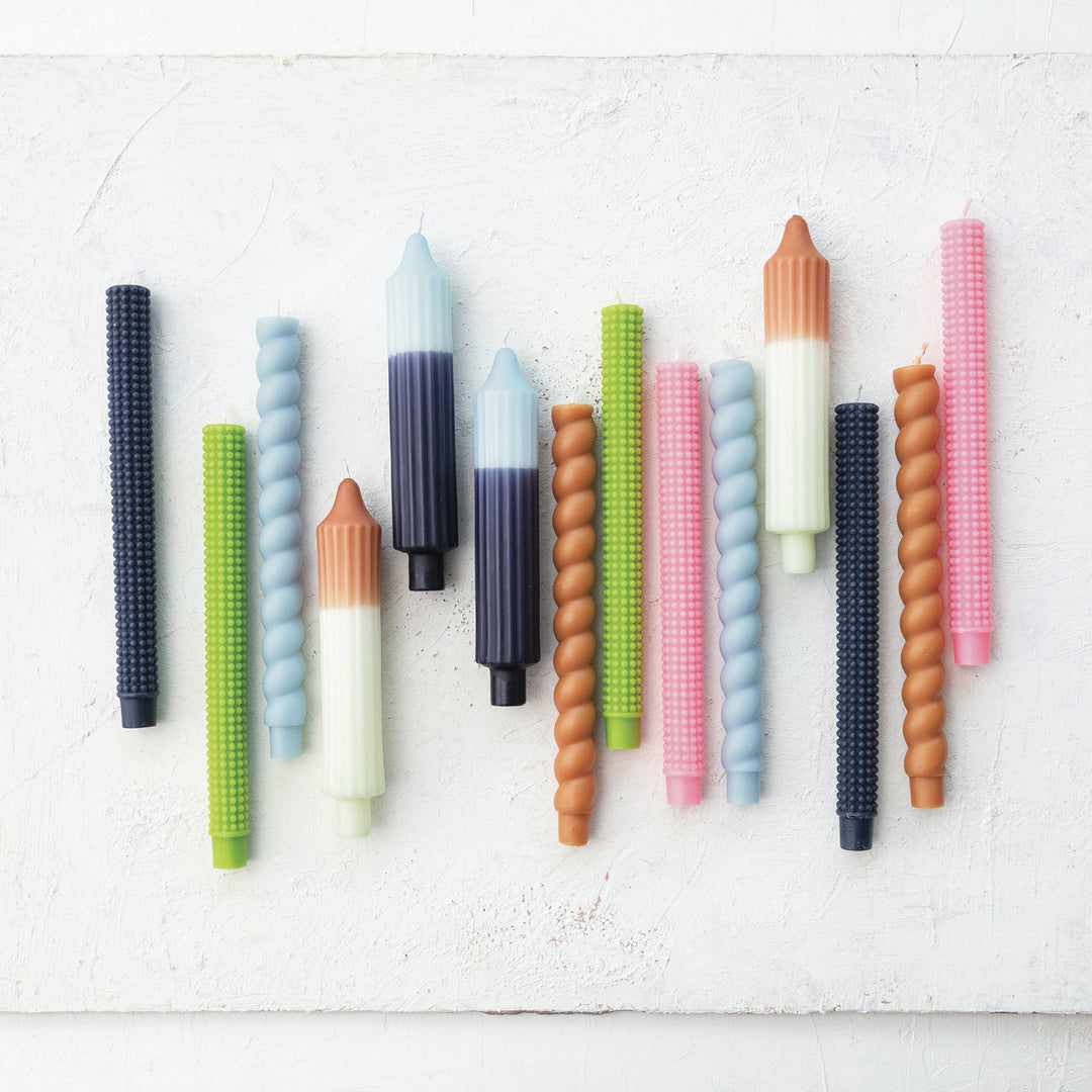 Blue Two-Tone Taper Candles