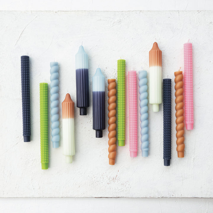 Blue Two-Tone Taper Candles