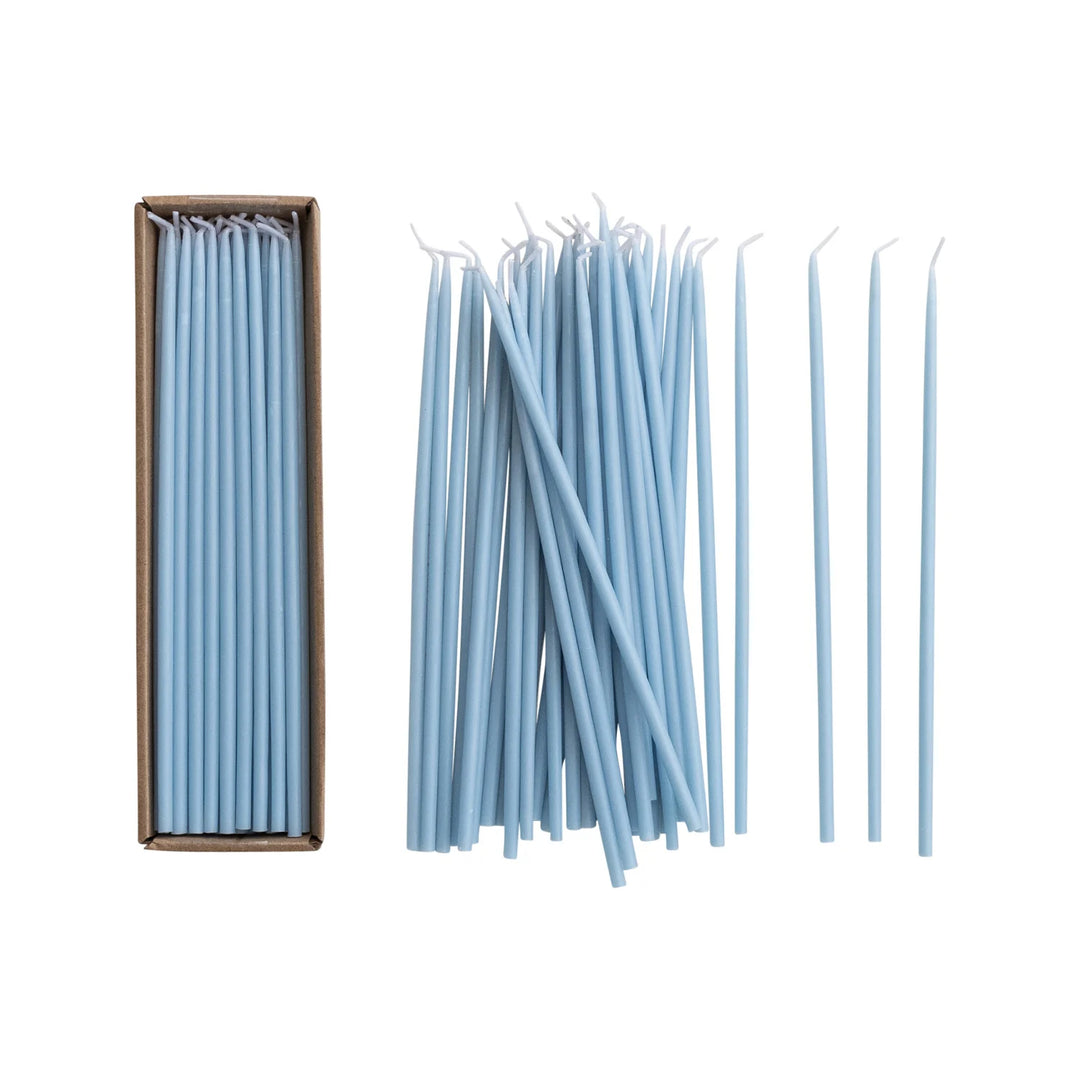 Blue Thin Taper Candles