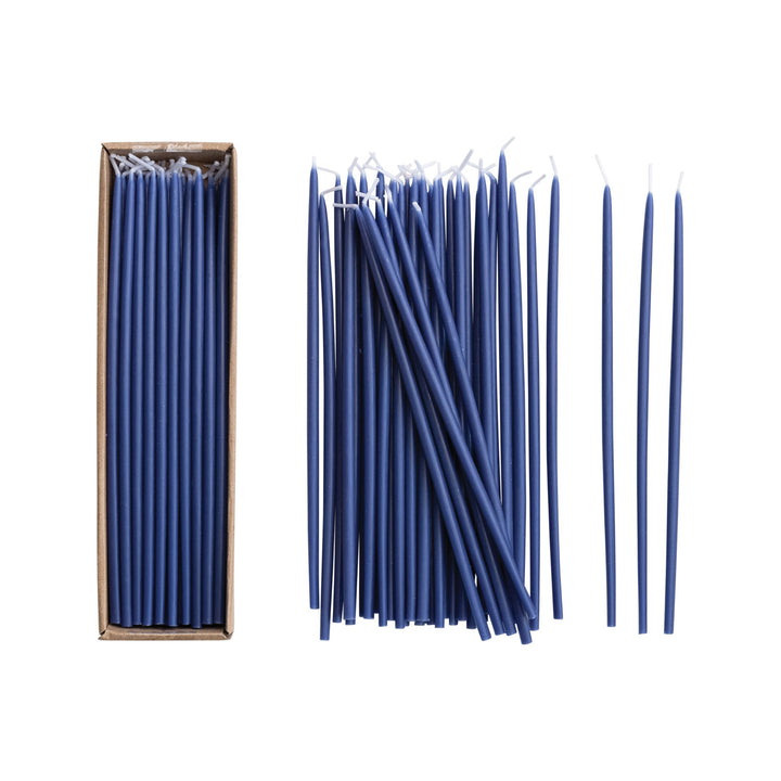 Navy Thin Taper Candles