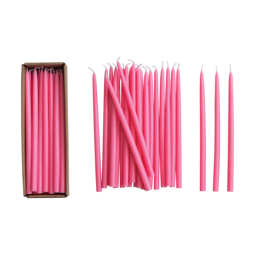 Pink Thin Taper Candles
