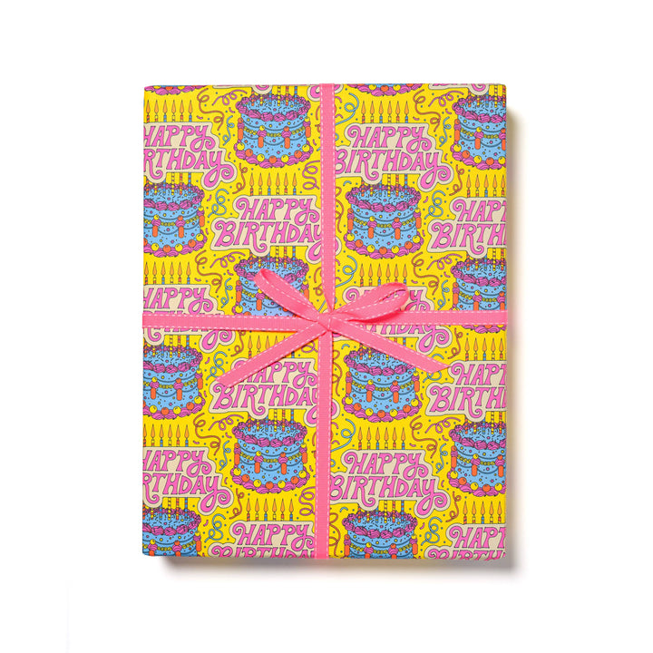 Cake and Confetti Wrapping Paper