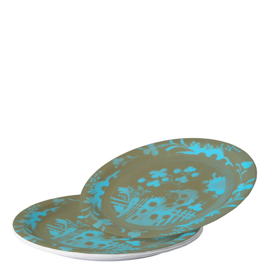 La Chinoiserie Teal Paper Plate